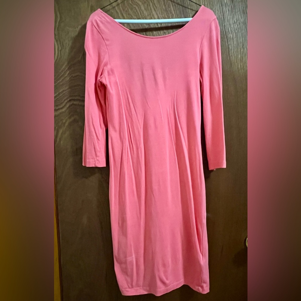 Like NEW H&M Basic Coral 3/4 Sleeve Dress size small